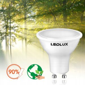 Żarówka LED GU10 5,5W 4000K neutralna LEDLUX 10 sztuk