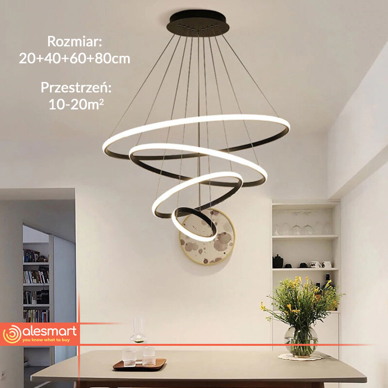 Żyrandol RING LED 2/3/4/5 Zewnętrzne światło nowoczesne - obrazek 7