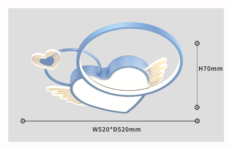 Lampa Sufitowa Serce Do Pokoju Dziecięcego LED - obrazek 6