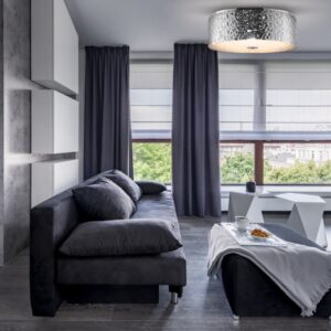 Okrągła Lampa Sufitowa Plafon Ripple Nowoczesny Chrom