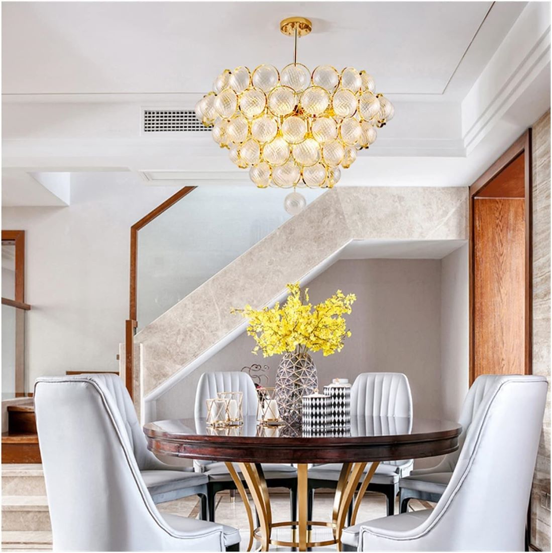 Elegancka Lampa Sufitowa Opera Żyrandol Złoty Glamour - obrazek 5