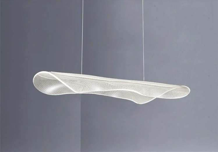 Modernistyczna Lampa Wisząca Fala Szyba Luminescencyjna - obrazek 5