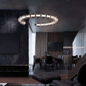 Nowoczesna Lampa Wisząca Amulet Szklane Kule LED Chrom