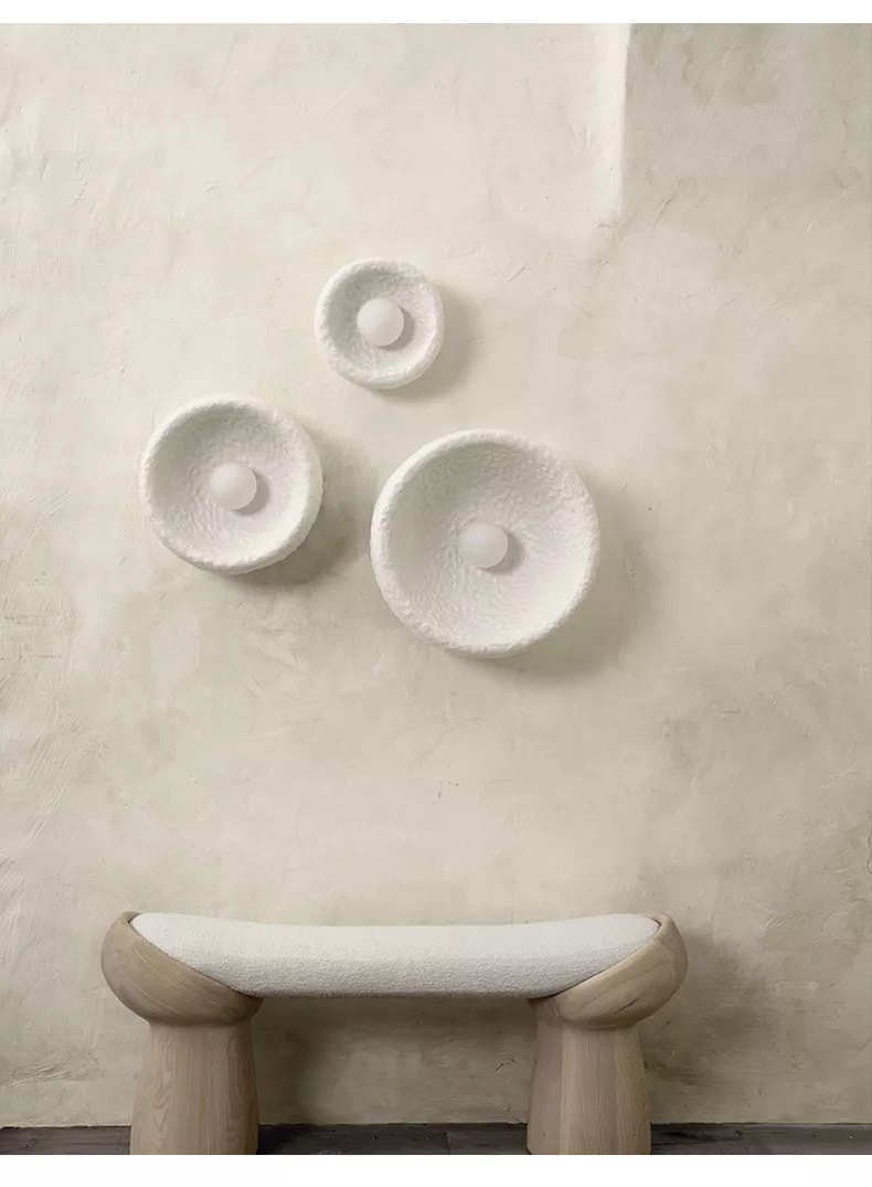 Japońska Lampa Ścienna Wabi-Sabi Circular Kinkiet