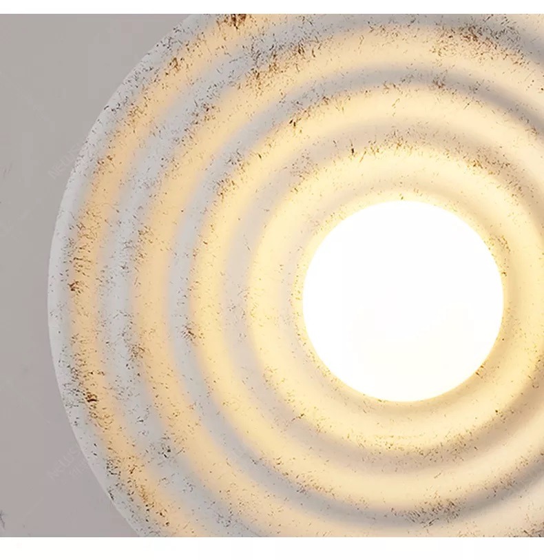 Japońska Lampa Ścienna Wabi-Sabi Resin Kinkiet - obrazek 4