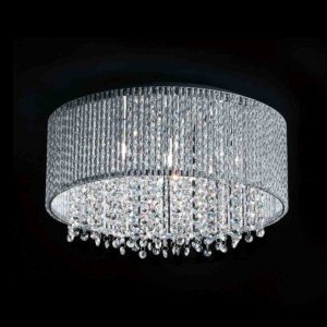 Lampa Sufitowa Plafon Anabella Glamour Srebrna