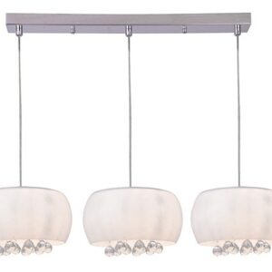 Nowoczesna Lampa Wisząca Quince Glamour Biała LED