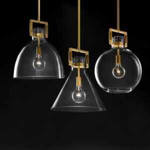 Nowoczesna Szklana Lampa Wisząca Athena Loft