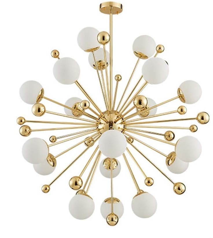 Nowoczesna Lampa Wisząca Lustre Żyrandol Złoty - obrazek 12