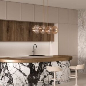 Nowoczesna Lampa Wisząca Aster Złota Nad Stół