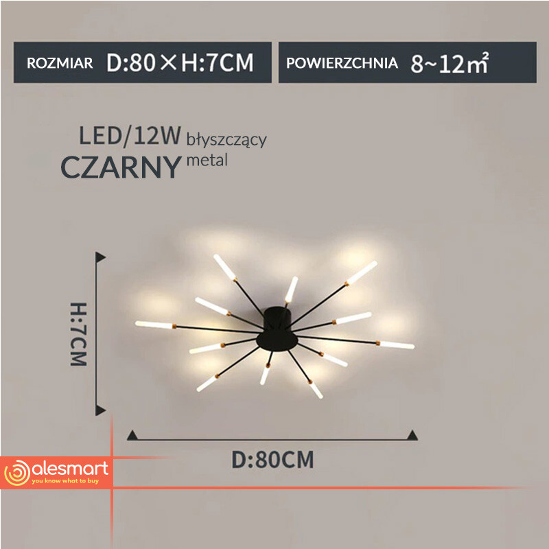 Fajerwerkowy Led Plafon 12-42 Gałęzi Lampa sufitowa - obrazek 5
