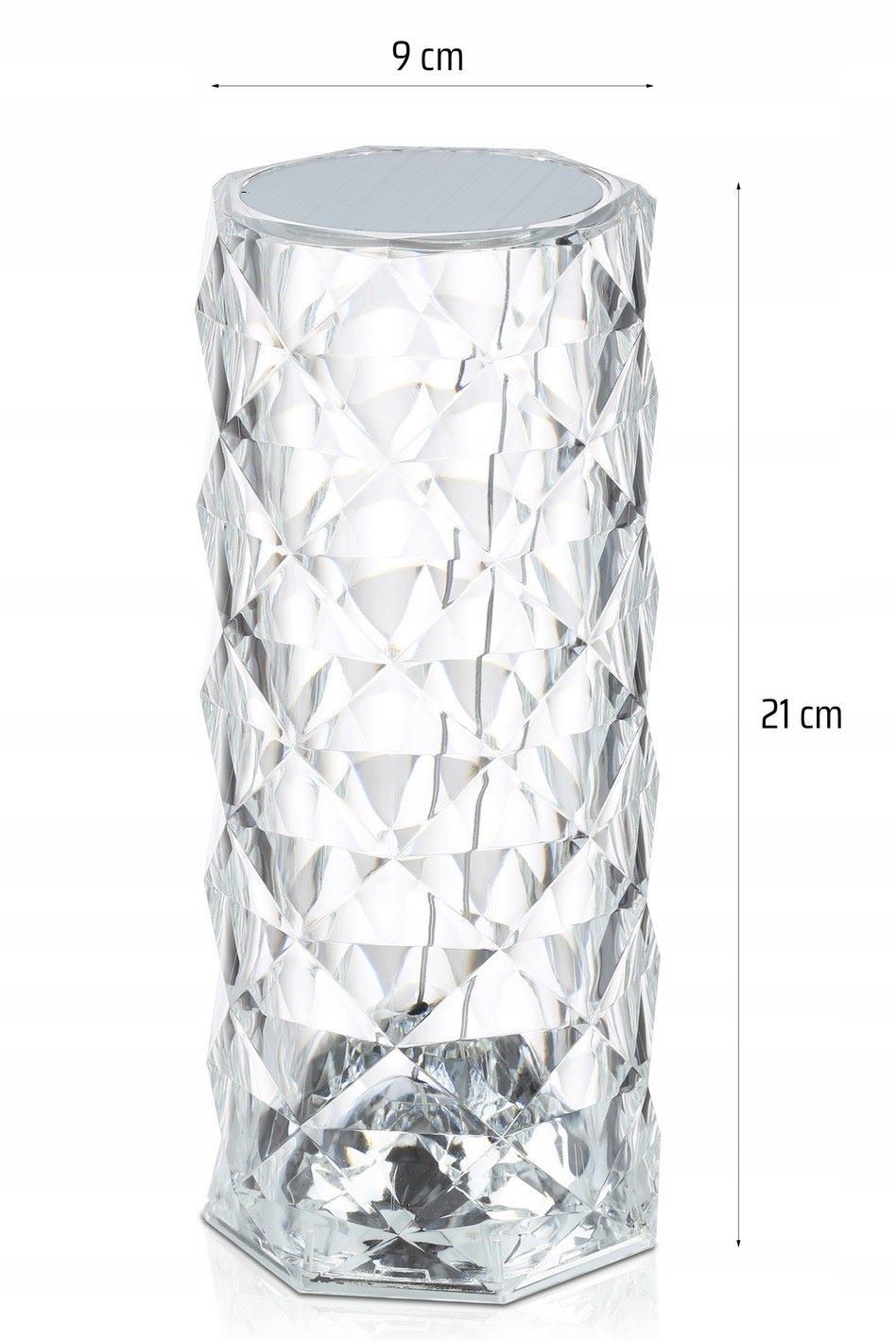 Lampa Stołowa Nocna Glamour Róża LED USB - obrazek 6