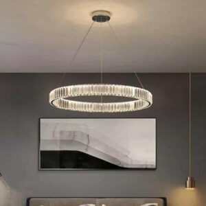 Kryształowa Lampa Wisząca Liberty Luksusowy Żyrandol Ring