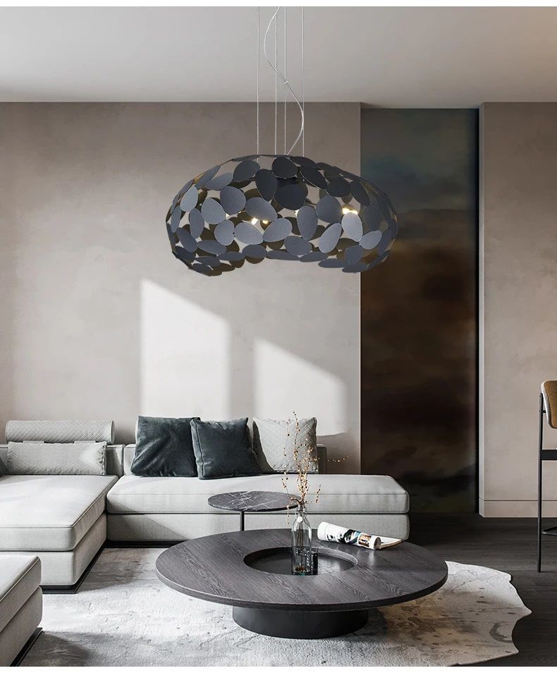 Postmodernistyczna Metalowa Lampa Wisząca Narisa Czarna - obrazek 2