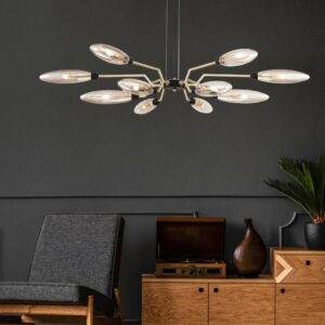 Modernistyczna Żyrandol do Salonu Ventura LED Złota