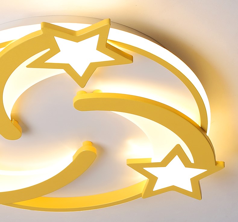 Lampa Sufitowa Spadające Gwiazdy Do Pokoju Dziecięcego LED Złota - obrazek 5