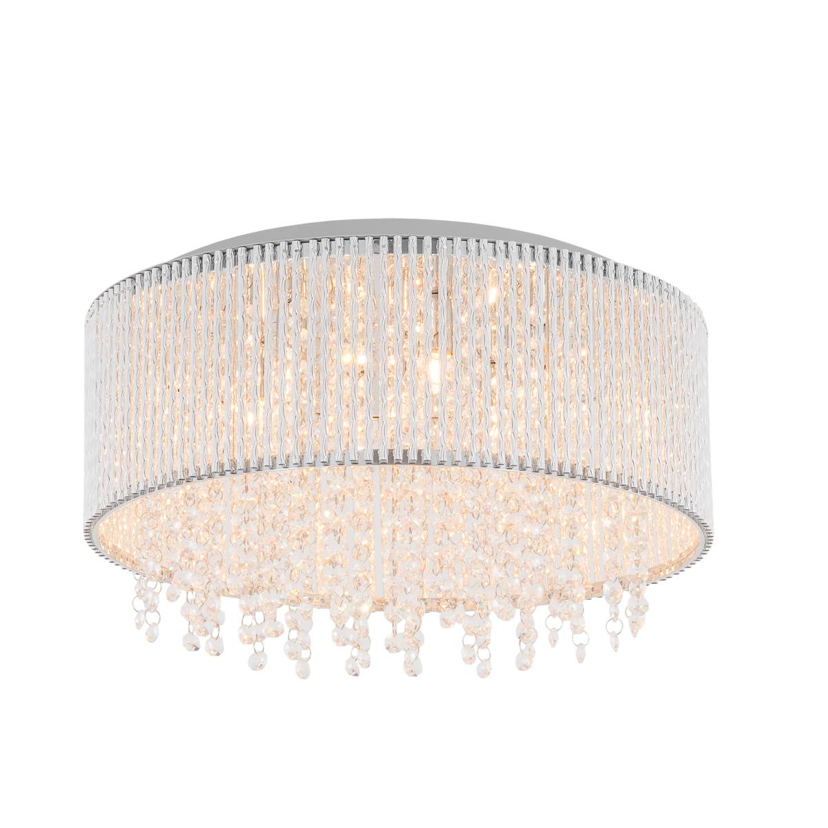 Lampa Sufitowa Plafon Anabella Glamour Srebrna - obrazek 3