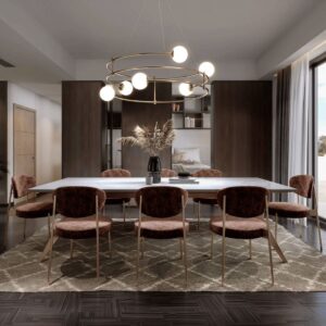 Modernistyczna Lampa Wisząca Żyrandol Molecules Złoty