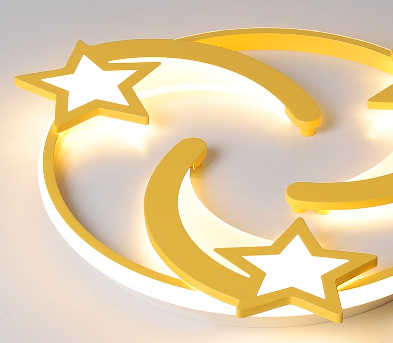 Lampa Sufitowa Spadające Gwiazdy Do Pokoju Dziecięcego LED Złota - obrazek 6