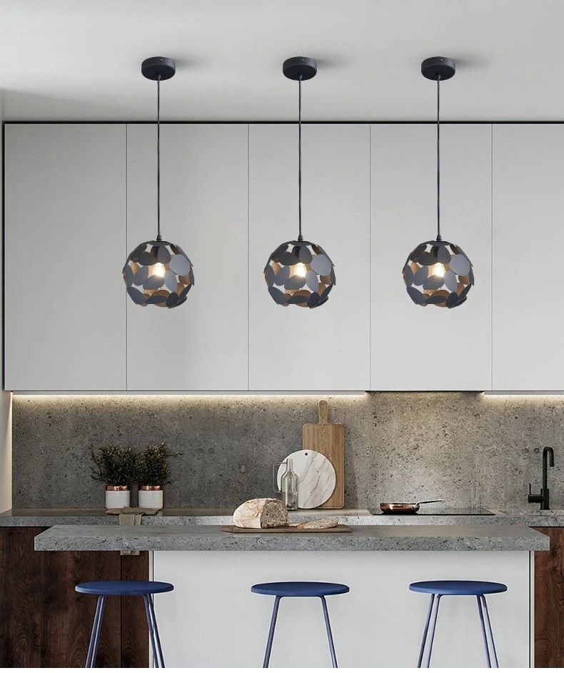 Postmodernistyczna Metalowa Lampa Wisząca Narisa Czarna - obrazek 4