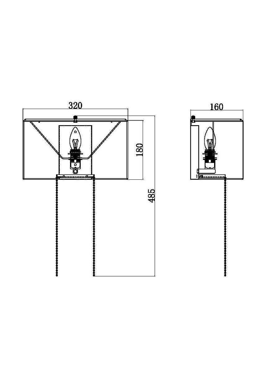 Klasyczna Lampa Ścienna Chain Kinkiet Glamour Złoty - obrazek 6