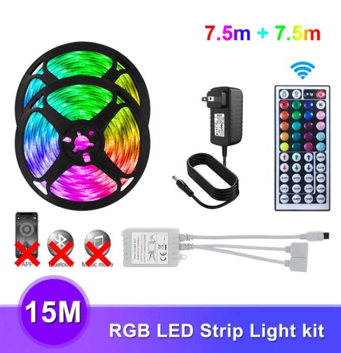 Taśma LED RGB 5050 15M Pilot IR 44