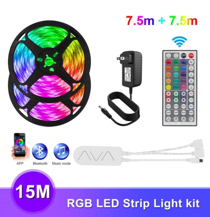 Taśma LED RGB 5050 15M Pilot IR 44 + Bluetooth