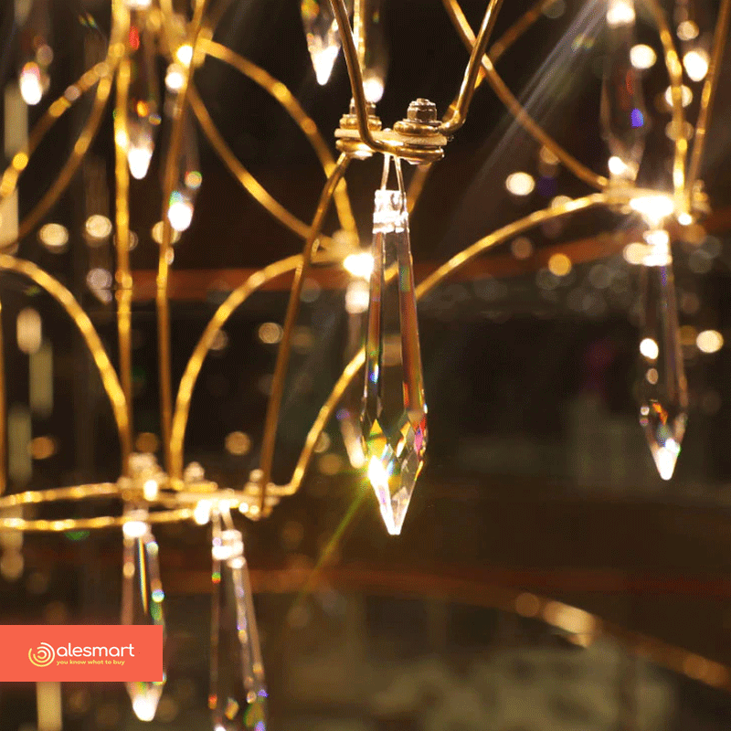 Luksusowa Lampa Wisząca Quasar Żyrandol Kryształowy LED - obrazek 3