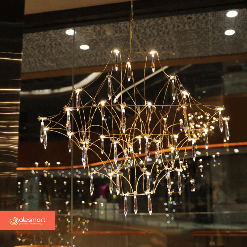 Luksusowa Lampa Wisząca Quasar Żyrandol Kryształowy LED - obrazek 2