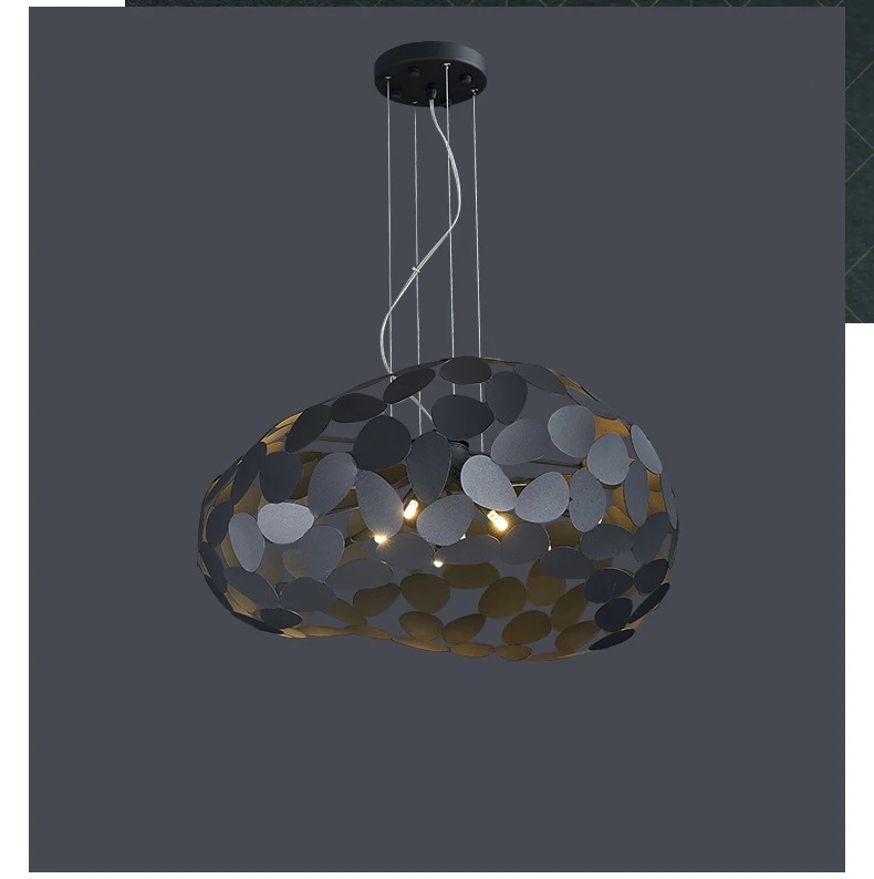 Postmodernistyczna Metalowa Lampa Wisząca Narisa Czarna - obrazek 12