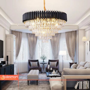 Nowoczesna Kryształowa Lampa Wisząca Elza Żyrandol Glamour