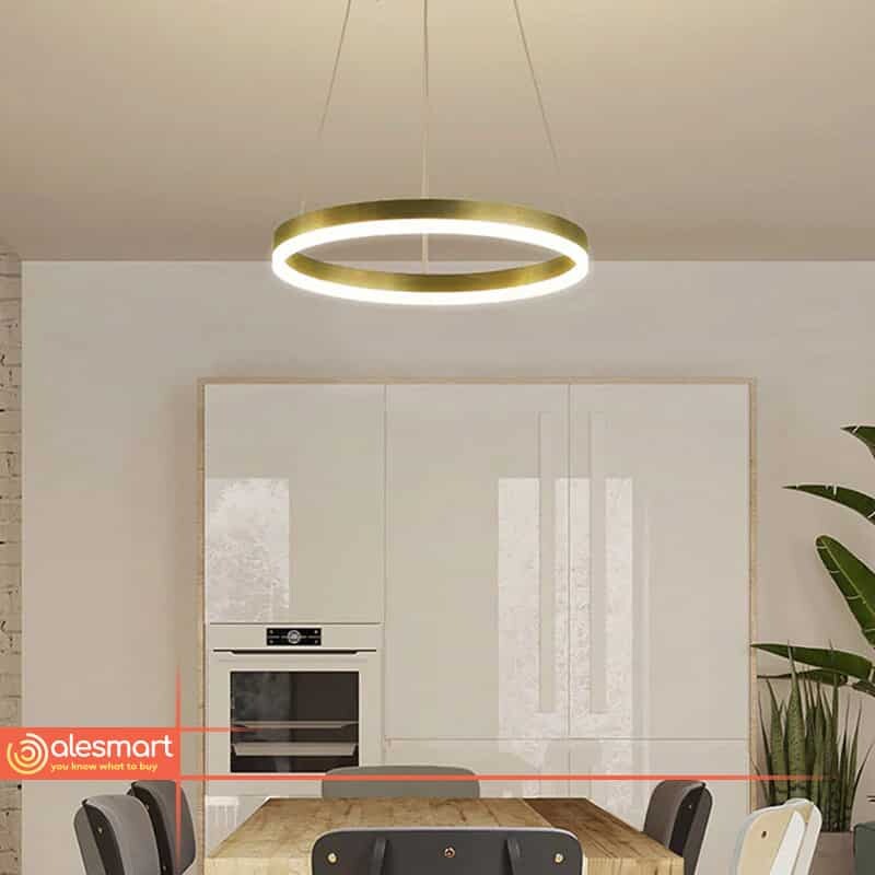 Nowoczesna Lampa Wisząca RING LED Żyrandol Punktowe Mocowanie - obrazek 2