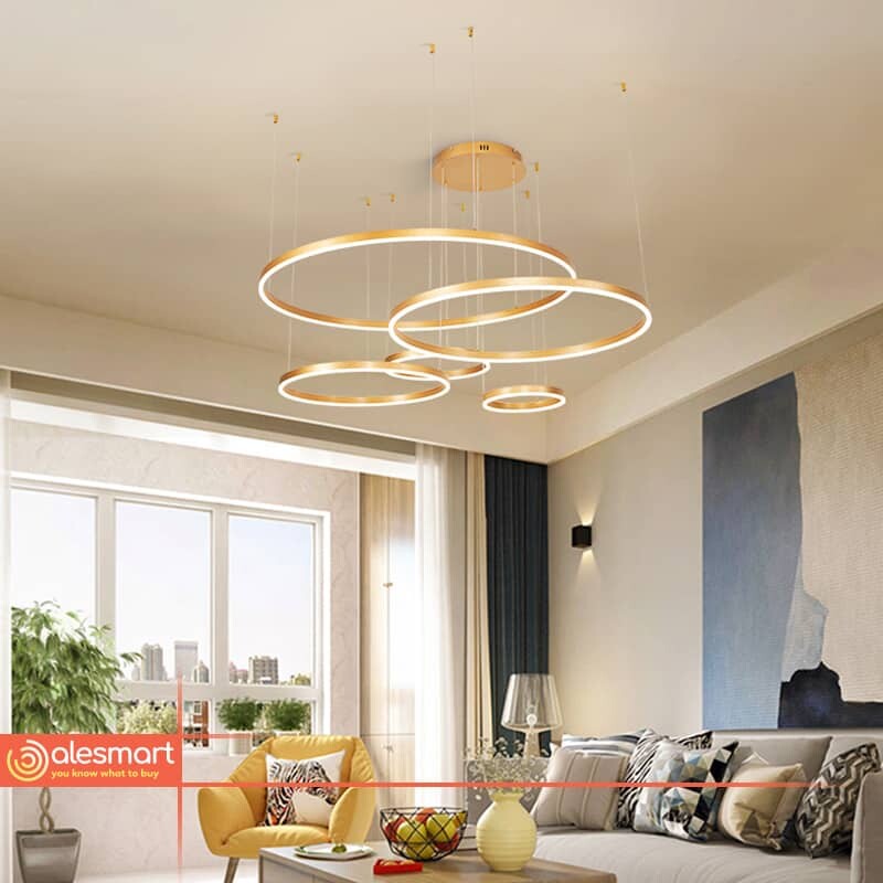 Lampa Wisząca Ring LED 2/3/4/5 Żyrandol Nowoczesny - obrazek 5
