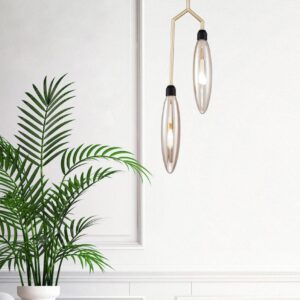 Modernistyczna Lampa Wisząca Ventura LED Złota