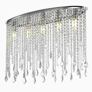 Lampa Sufitowa Plafon Kaas Glamour Srebrna
