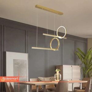 Nowoczesna Lampa złota do jadalni RING