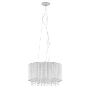 Elegancka Lampa Wisząca Anabella Glamour Srebrna