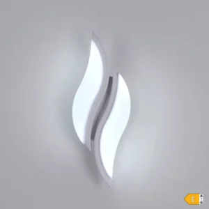 Nowoczesny Kinkiet Ścienny LED Płomień – Biała Lampa Ścienna