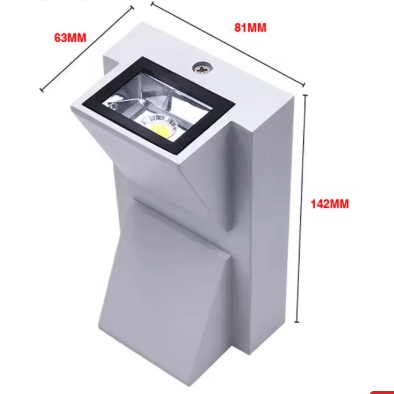 Aluminiowa kinkiet wodoodporny zewnętrzny LED 7 2 27