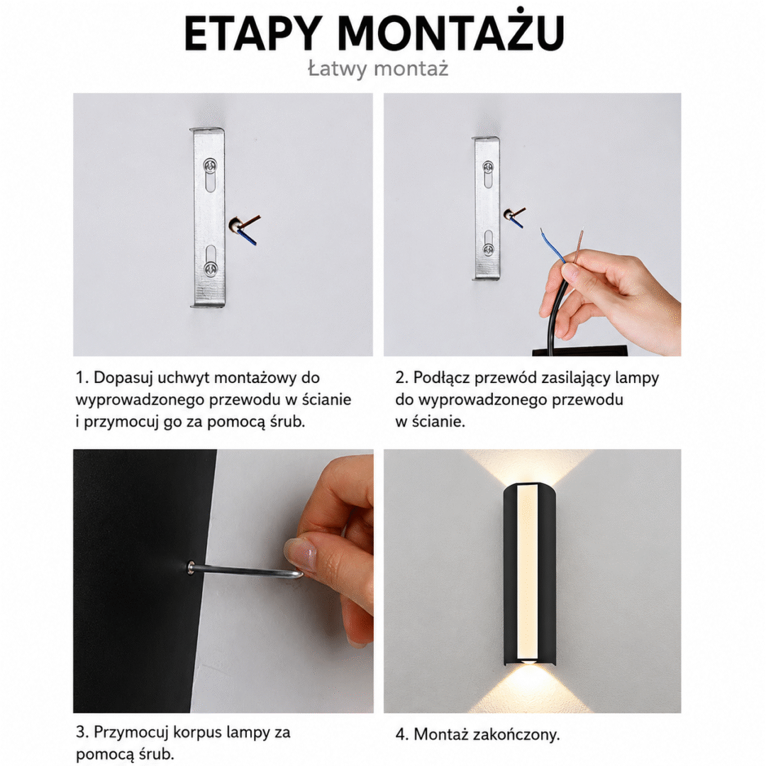 Zewnętrzna lampa ścienna LED 10W IP66 6 Zewnętrzna lampa ścienna LED 10W IP66