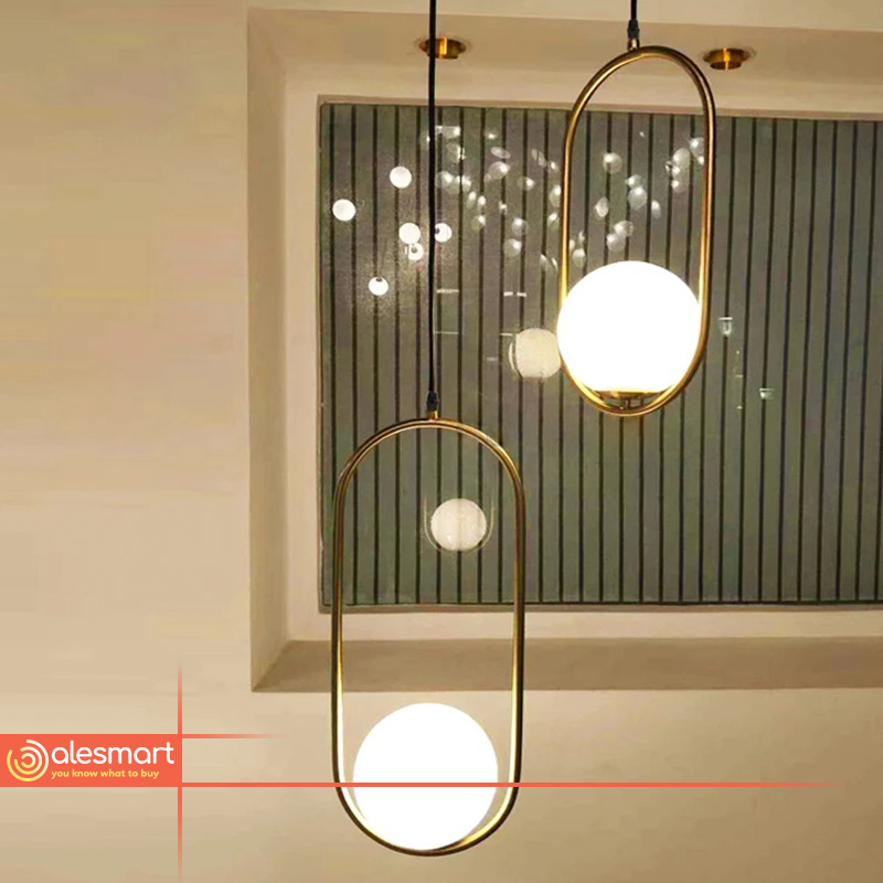 Nowoczesna Lampa Wisząca Aurelia Kula Świetlna Złota - obrazek 2