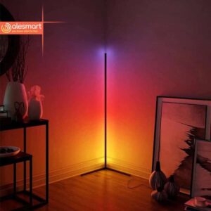 Nowoczesna narożna lampa podłogowa LED RGB 142cm + Pilot