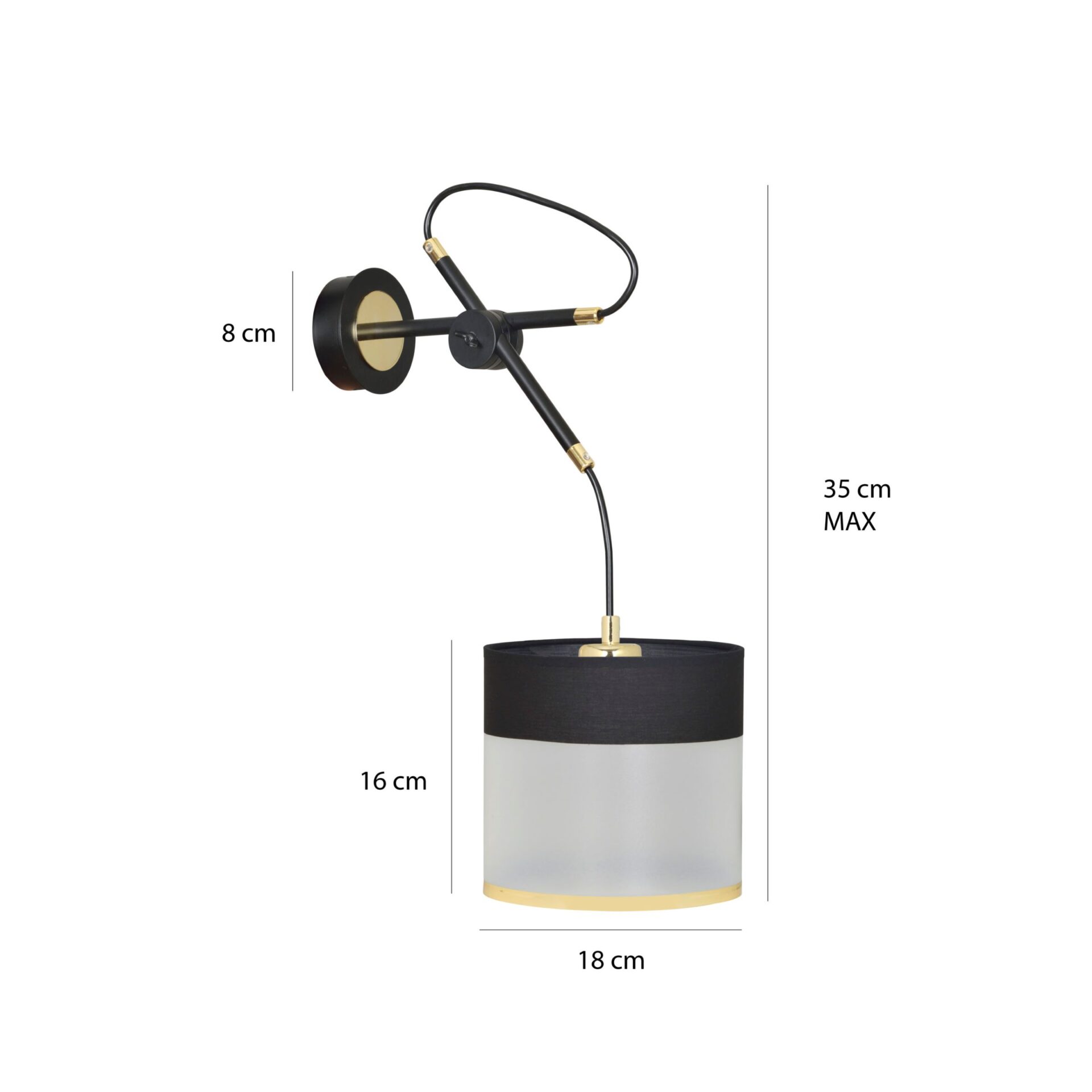 Klasyczna Lampa Ścienna Monolit Kinkiet - obrazek 3