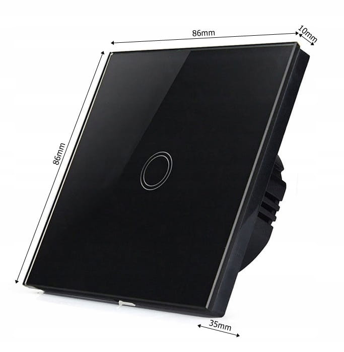 Dotykowy Szklany Włącznik Światła LED Pojedynczy - obrazek 6