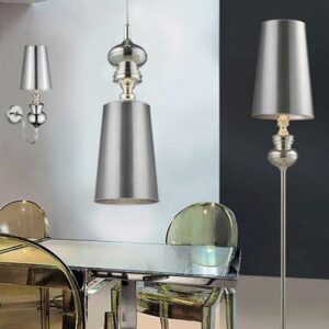 Nowoczesna Lampa Ścienna Baroco Kinkiet Srebrny