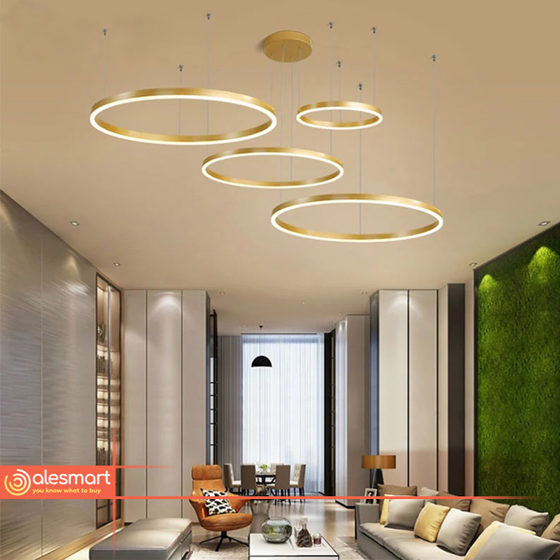 Lampa Wisząca Ring LED 2/3/4/5 Żyrandol Nowoczesny - obrazek 4