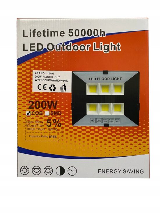 Halogen Lampa Naświetlacz LED 200W 20000lm PREMIUM