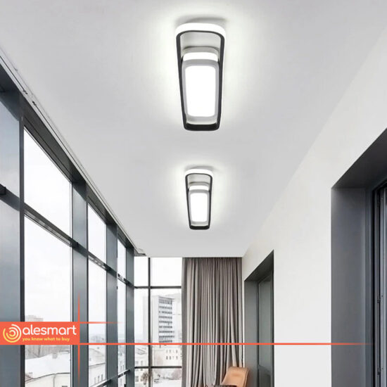 Nowoczesny Plafon Sufitowy Podłużny Lampa LED Środek + Pilot. Do przedpokoju, salonu, sypialni, kuchni, korytarza, jadalni czy biura.
