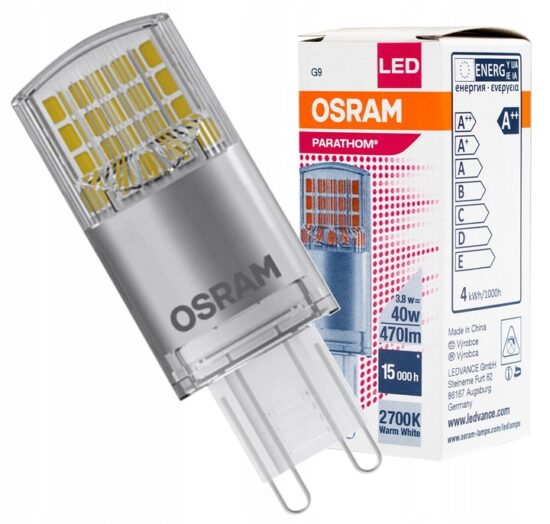 Żarówka LED KAPSUŁKA G9 3.8W = 40W 470lm OSRAM 2700K lub 4000K 300°