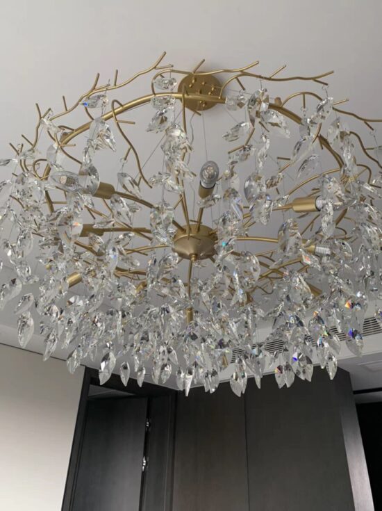 Nowoczesny złoty kryształowy żyrandol, okrągły x10 E14. Luksusowe oświetlenie, żyrandol do dekoracji wnętrz LOFT, Nordic. Lampa kuchenna, jadalnia, salon, hotel.